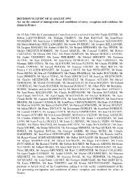 DECISION 93-325 DC of 13 AUGUST 1993 Act on the Control of Immigration and Conditions of Entry, Reception and Residence for Aliens in France
