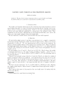Double Coset Formulas for Profinite Groups 1