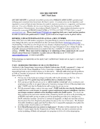 LEG REG REVIEW 2007, Ninth Issue