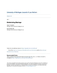 Modernizing Marriage