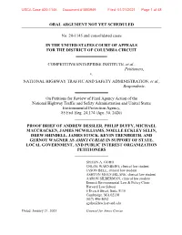 ORAL ARGUMENT NOT YET SCHEDULED No. 20-1145 and Consolidated Cases in the UNITED STATES COURT of APPEALS for the DISTRICT OF