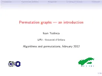 Permutation Graphs --- an Introduction