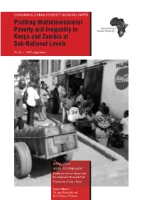 Profiling Multidimensional Poverty and Inequality in Kenya and Zambia at Sub-National Levels