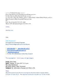 Response to Kyle Christensen Request Re Prelowering of Lake