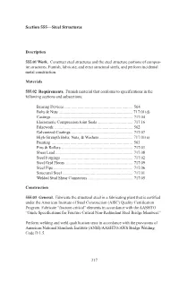 Section 555—Steel Structures