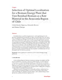 Selection of Optimal Localization for a Biomass Energy Plant That Uses