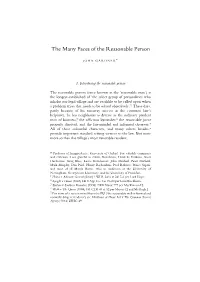 The Many Faces of the Reasonable Person