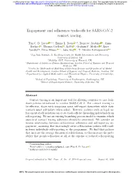 Engagement and Adherence Trade-Offs for SARS-Cov-2 Contact Tracing