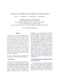 Golden Fish an Intelligent Stream Cipher Fuse Memory Modules