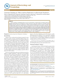 Quorum Sensing in Vibrio and Its Relevance to Bacterial Virulence