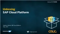 SAP Cloud Platform