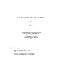 Toward an in Vitro Bioequivalence Test
