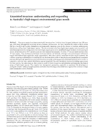 Unassisted Invasions: Understanding and Responding to Australia's High