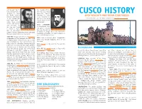 CUSCO HISTORY the Border Between Authority