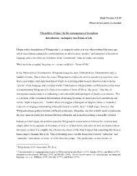 Draft Version 5-4-10 Please Do Not Quote Or Circulate the Politics of Logic