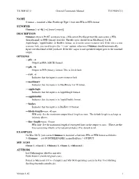 Name Synopsis Description Options Examples See Also