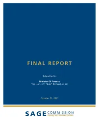 SAGE Commission Report