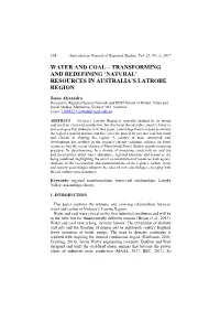 Transforming and Redefining 'Natural' Resources in Australia's Latrobe Region
