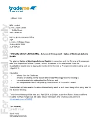 For Personal Use Only Use Personal for Sarah Hard Company Secretary Notice of Meeting & Scheme Booklet