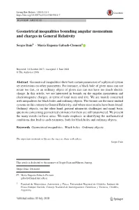 Geometrical Inequalities Bounding Angular Momentum and Charges in General Relativity