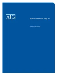2010 Annual Report Table of Contents