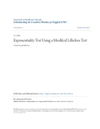 Exponentiality Test Using a Modified Lilliefors Test Achut Prasad Adhikari