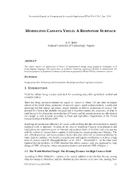 Modeling Cassava Yield: a Response Surface Approach