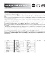 Outdoor Track and Field DIVISION II MEN’S
