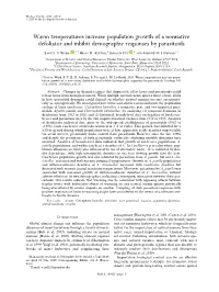 Warm Temperatures Increase Population Growth of a Nonnative Defoliator and Inhibit Demographic Responses by Parasitoids