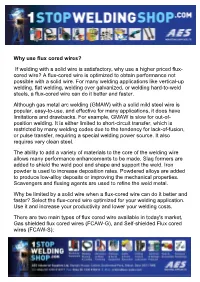 Why Use Flux Cored Wires?