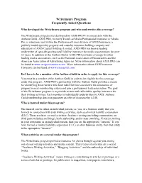 Writeinsure Program Frequently Asked Questions