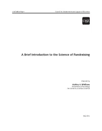 A Brief Introduction to the Science of Fundraising