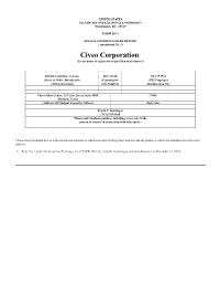 Civeo Corporation (Exact Name of Registrant As Specified in Its Charter)