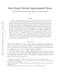 Deep Neural Network Approximation Theory