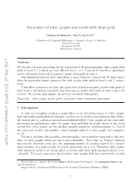 Generation of Cubic Graphs and Snarks with Large Girth