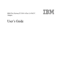 IBM Flex System FC5054 4-Port 16Gb FC Adapter User's Guide