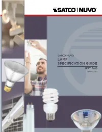 Lamp Specification Guide Sept
