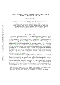 EVERY ABELIAN GROUP IS the CLASS GROUP of a SIMPLE DEDEKIND DOMAIN 2 Class Group