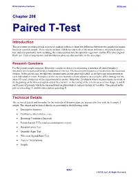 Paired T-Test