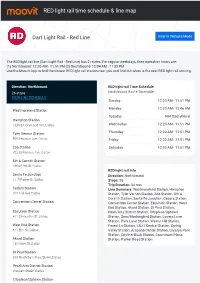 RED Light Rail Time Schedule & Line Route