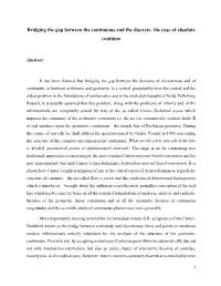 The Case of Absolute Continua