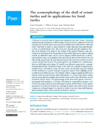 The Ecomorphology of the Shell of Extant Turtles and Its Applications for Fossil Turtles