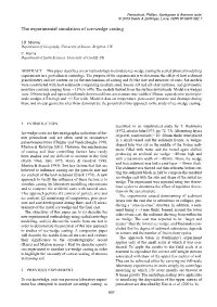 The Experimental Simulation of Ice-Wedge Casting