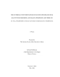 The Synthesis of New Phenylhydroxyiodonium Phosphates from (Diacetoxyiodobenzene) and Dialkyl Phosphates and Their Use In