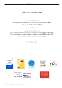 CFE-Cmstatistics 2020 Book of Abstracts