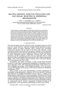 Multiple Matings, Effective Population Size And