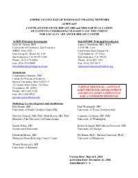 PROTOCOL—CONTACT Phone: (401) 863-9183 ACRIN PROTOCOL DEVELOPMENT Fax: (401) 863-9182 and REGULATORY COMPLIANCE Gatsonis@Stat.Brown.Edu for a COMPLETE PROTOCOL