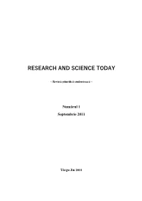 Research and Science Today No. 1(1)