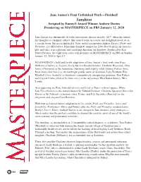 Sanditon Scripted by Emmy® Award Winner Andrew Davies Premiering on MASTERPIECE on PBS January 12, 2020