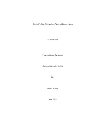The Self of the Field and the Work of Donnel Stern a Dissertation Presented to the Faculty of Antioch University Seattle By